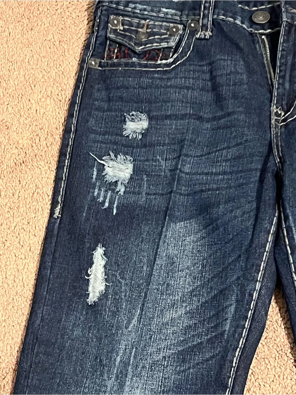 New True Religion jacket and jeans set sz large 38/32